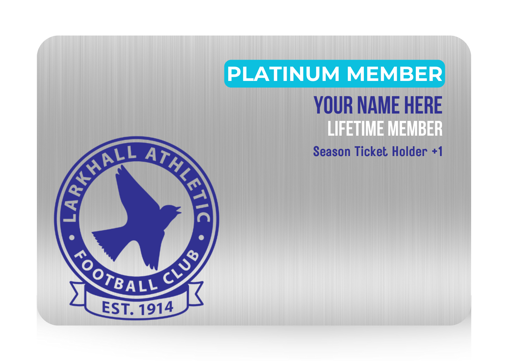 4. Platinum membership - LIFETIME SEASON TICKET - £14000 value