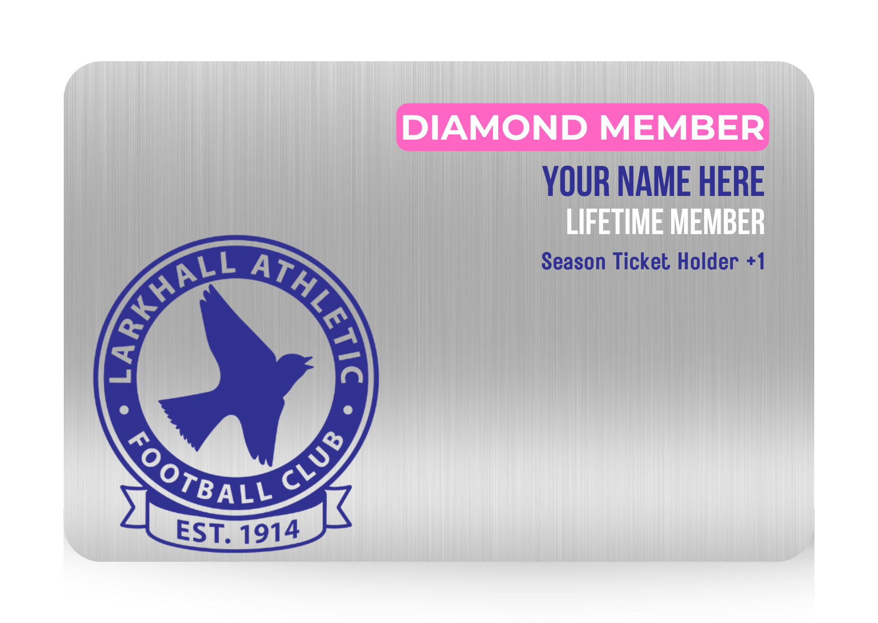 5. Diamond membership - LIFETIME SEASON TICKET +1 GUEST - £27000 value